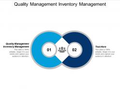 Quality management inventory management ppt powerpoint presentation styles influencers cpb
