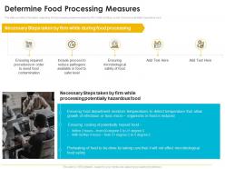 Quality management journey food processing firm determine food processing measures ppt gallery