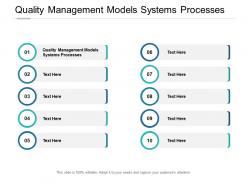 Quality management models systems processes ppt powerpoint graphics cpb