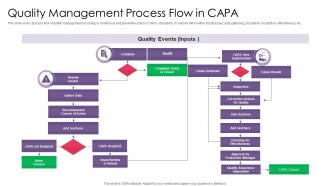 Quality Management Process Flow In Capa