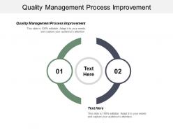 Quality management process improvement ppt powerpoint presentation infographic template good cpb