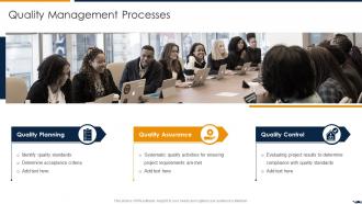 Quality Management Processes Project Quality Assurance Using Agile Methodology IT