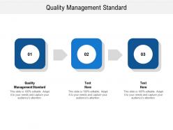 Quality management standard ppt powerpoint presentation visual aids example file cpb