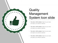 Quality management system icon slide