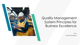 Quality Management System Principles For Business Excellence PPT Designs AT