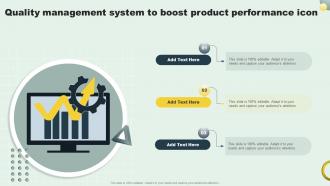 Quality Management System To Boost Product Performance Icon