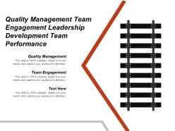 Quality Management Team Engagement Leadership Development Team Performance