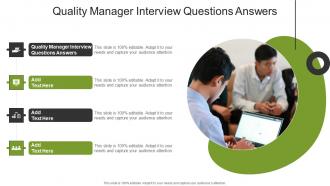 Quality Manager Interview Questions Answers In Powerpoint And Google Slides Cpb