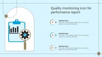 Quality Monitoring Icon For Performance Report