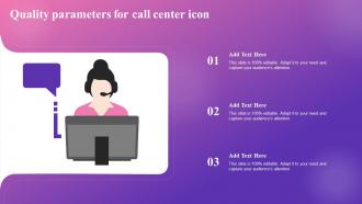 Quality Parameters For Call Center Icon