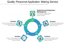 Quality personnel application making service ppt powerpoint presentation layouts background cpb