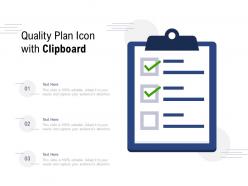 Quality plan icon with clipboard