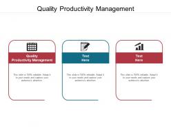 Quality productivity management ppt powerpoint presentation professional gridlines cpb