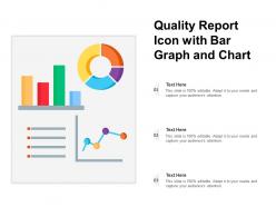 Quality report icon with bar graph and chart