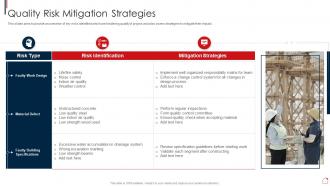 Quality Risk Mitigation Strategies Risk Assessment And Mitigation Plan