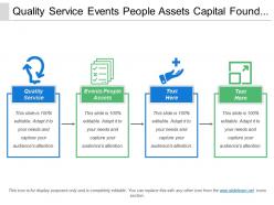 Quality service events people assets capital found expanding