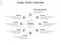 Quality system essentials ppt powerpoint presentation inspiration brochure cpb
