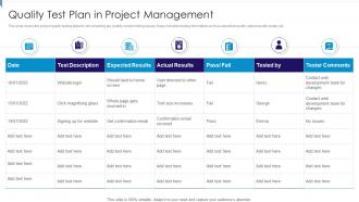 Quality Test Plan In Project Management
