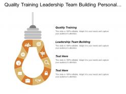 Quality training leadership team building personal growth development