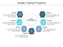 Quality training programs ppt powerpoint presentation show diagrams cpb