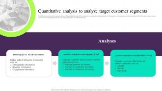 Quantitative Analysis To Analyze Target Customer Building Customer Persona To Improve Marketing MKT SS V