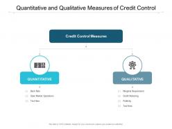 Quantitative and qualitative measures of credit control