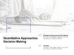 Quantitative approaches decision making ppt powerpoint presentation icons cpb