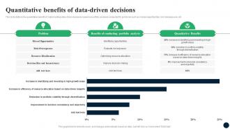 Quantitative Benefits Of Data Driven Decisions Enhancing Decision Making FIN SS