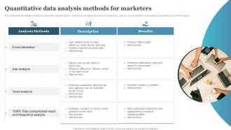 Quantitative Data Analysis Methods For Marketers