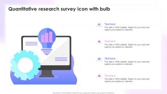 Quantitative Research Survey Icon With Bulb