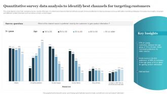 Quantitative Survey Data Analysis To Identify Best Channels For Targeting Customers