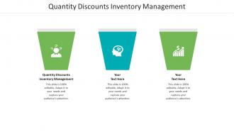 Quantity discounts inventory management ppt powerpoint presentation slides aids cpb