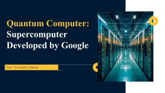 Quantum Computer Supercomputer Developed By Google AI CD V