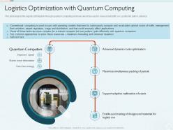 Quantum Computing IT Logistics Optimization With Quantum Computing Ppt Powerpoint Ideas