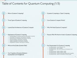 Quantum Computing IT Powerpoint Presentation Slides