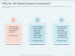 Quantum Computing IT Why Do We Need Quantum Computers Ppt Powerpoint Images
