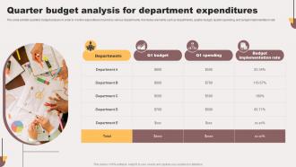 Quarter Budget Analysis For Department Expenditures