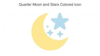 Quarter Moon And Stars Colored Icon In Powerpoint Pptx Png And Editable Eps Format