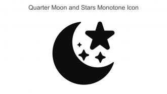 Quarter Moon And Stars Monotone Icon In Powerpoint Pptx Png And Editable Eps Format