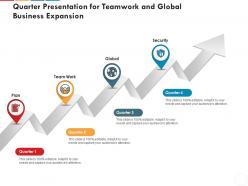 Quarter presentation for teamwork and global business expansion
