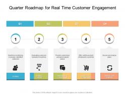 Quarter roadmap for real time customer engagement