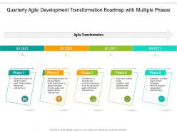 Quarterly Agile Development Transformation Roadmap With Multiple Phases