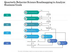 Quarterly behavior science roadmapping to analyze business goals