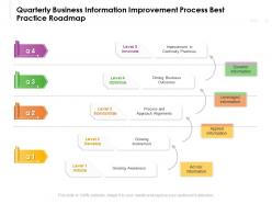 Quarterly business information improvement process best practice roadmap