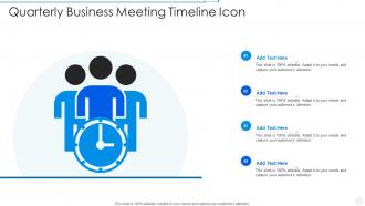 Quarterly Business Meeting Timeline Icon
