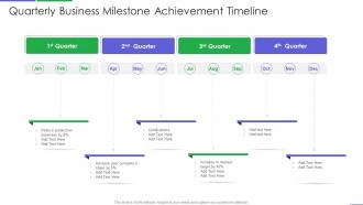 Quarterly business milestone achievement timeline
