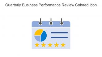 Quarterly Business Performance Review Colored Icon In Powerpoint Pptx Png And Editable Eps Format