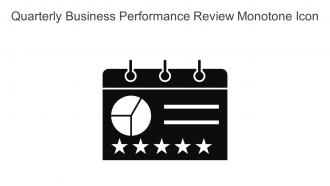 Quarterly Business Performance Review Monotone Icon In Powerpoint Pptx Png And Editable Eps Format