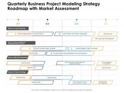 Quarterly business project modeling strategy roadmap with market assessment