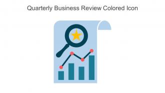 Quarterly Business Review Colored Icon In Powerpoint Pptx Png And Editable Eps Format